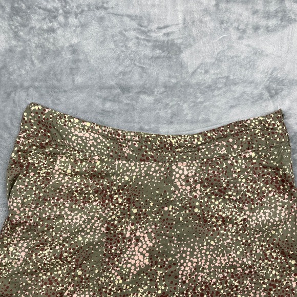 Aventura Skirt Womens Green Brown Dot Print Skirt Organic Cotton Made in India 8 - Picture 4 of 9